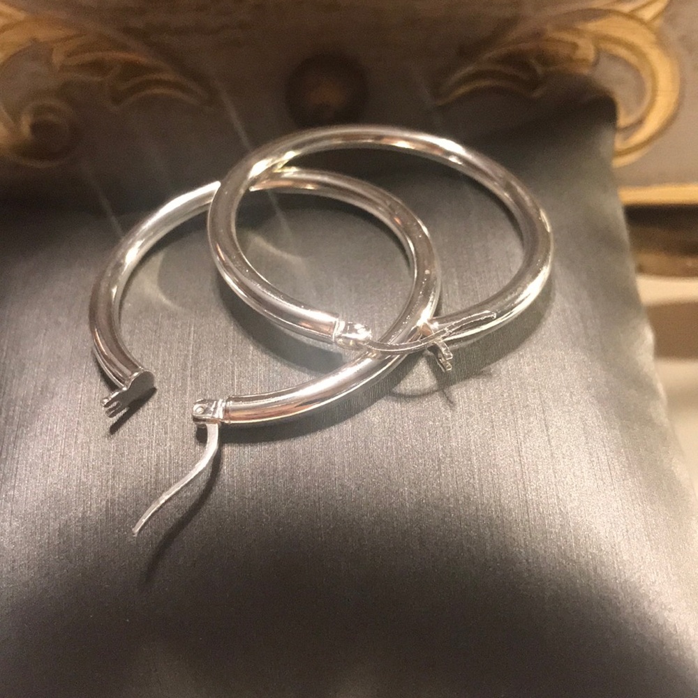 Silver Hoop Earrings